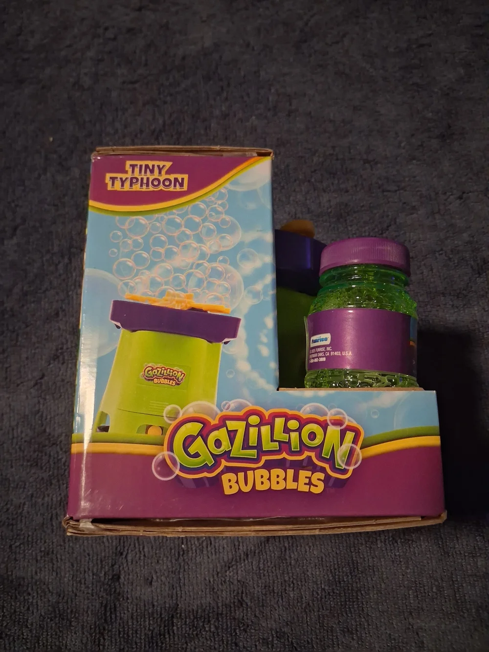 Gazillion Bubbles Tiny Typhoon Bubble Machine - Green & Purple